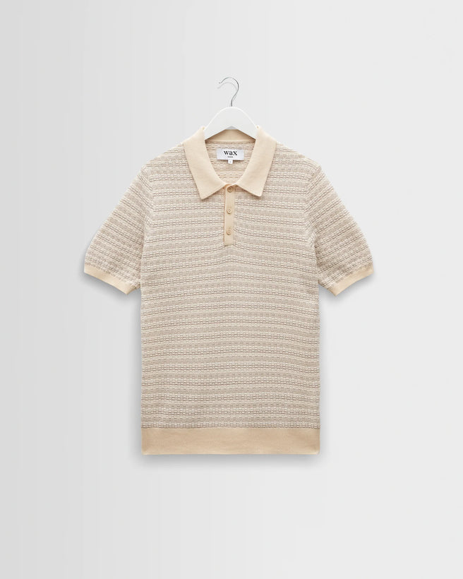 Naples SS Polo - Mini Geo Natural