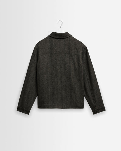 Osier Jacket Brushed Herringbone - Brown / Black