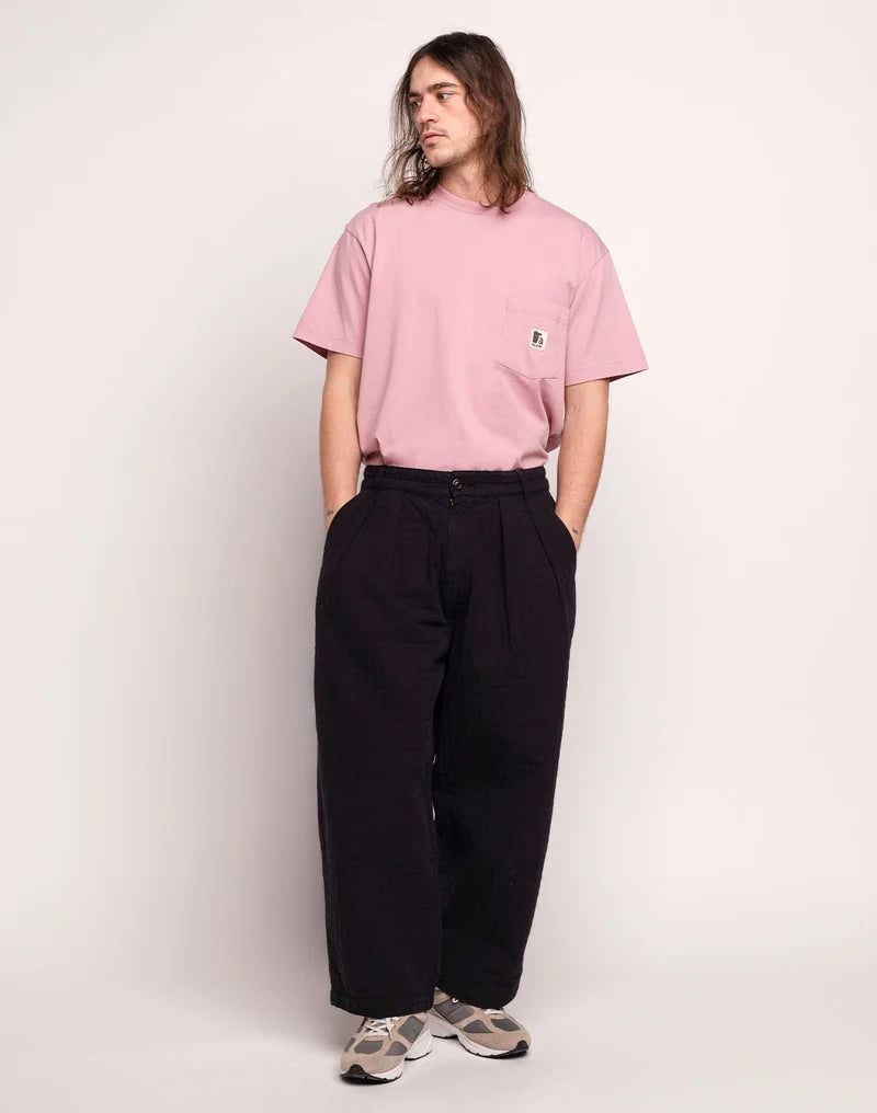Plaid Cargeot Trousers - Black