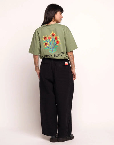 Plaid Cargeot Trousers - Black