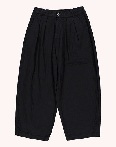 Plaid Cargeot Trousers - Black