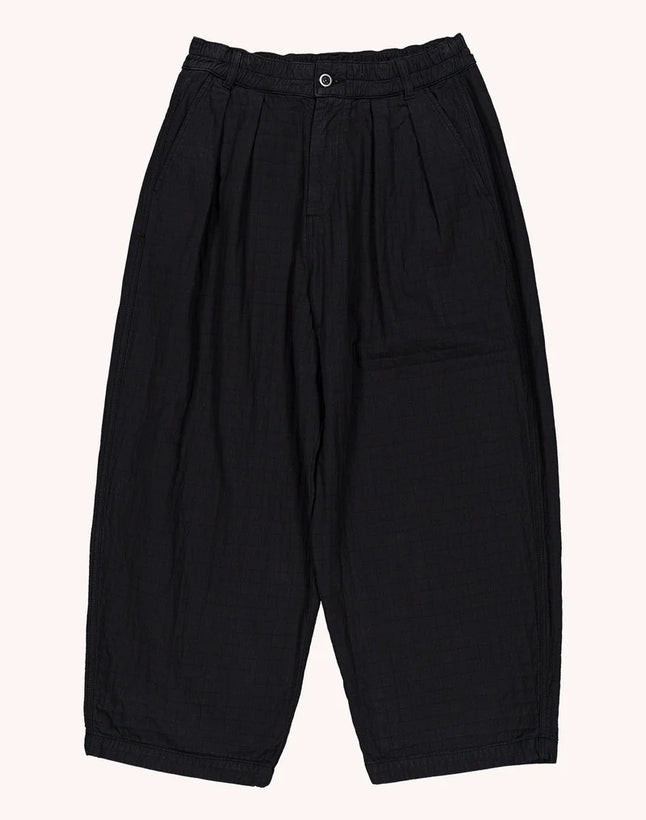 Plaid Cargeot Trousers - Black