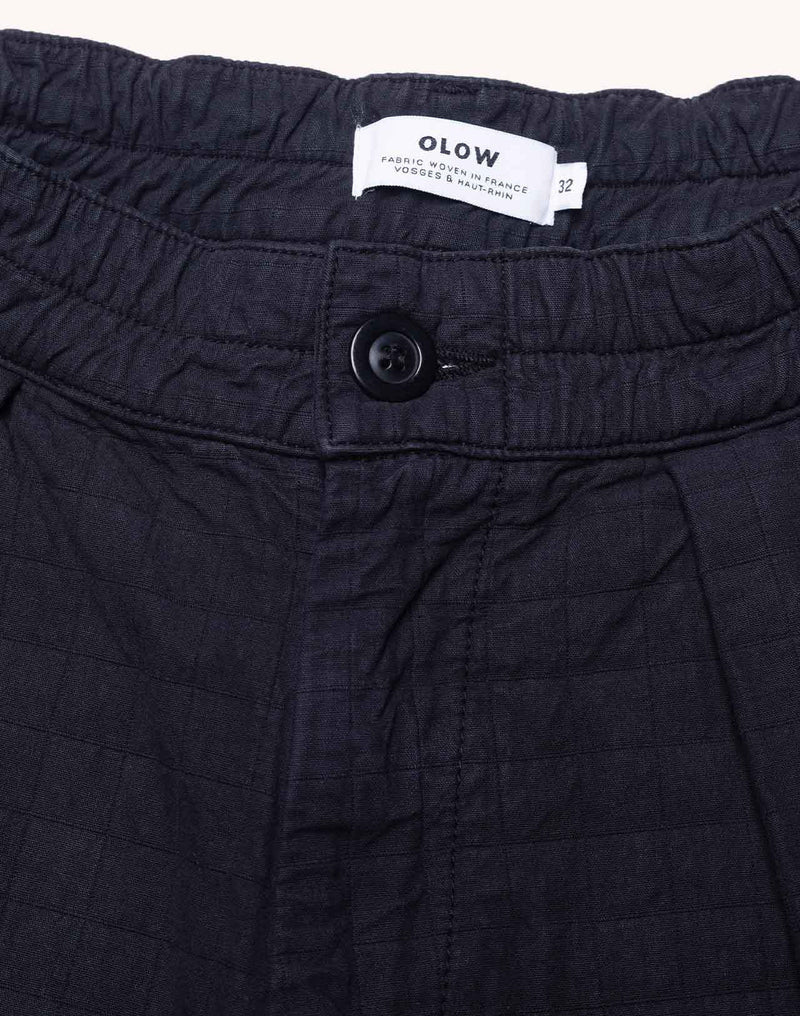 Plaid Cargeot Trousers - Black