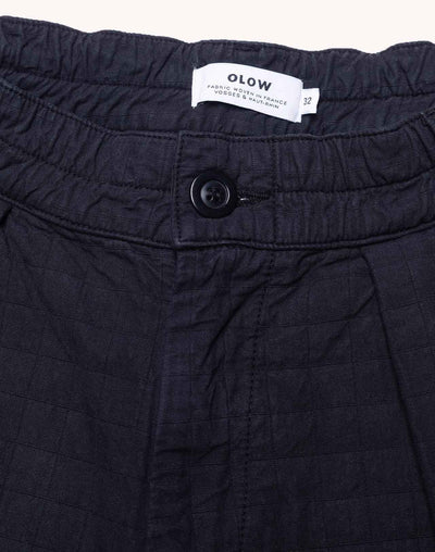 Plaid Cargeot Trousers - Black