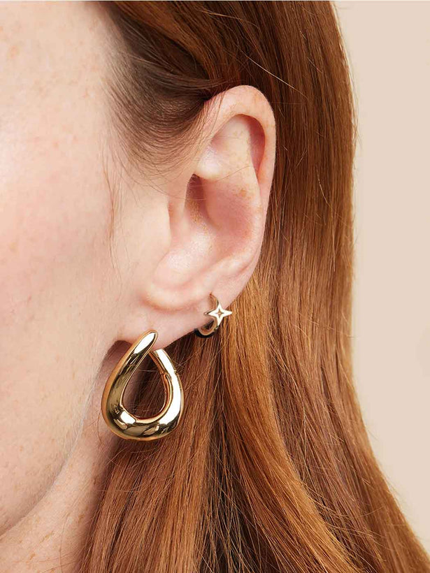 Polaris Star Huggies - Gold Plating