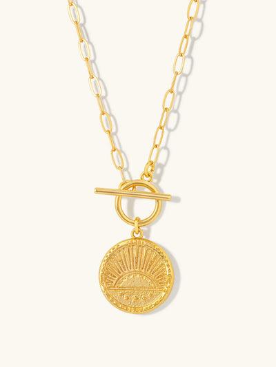 Rising Sun Necklace - Gold Plating