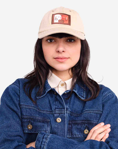 Kiss Six Panel Cap - Sand