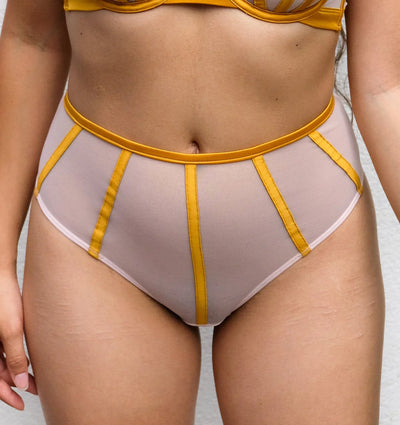 Satin Contour Seamless Shorty - Blush & Saffron