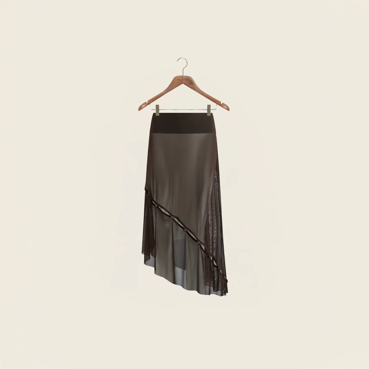 The Rosewood Mesh Skirt - Rosewood Brown