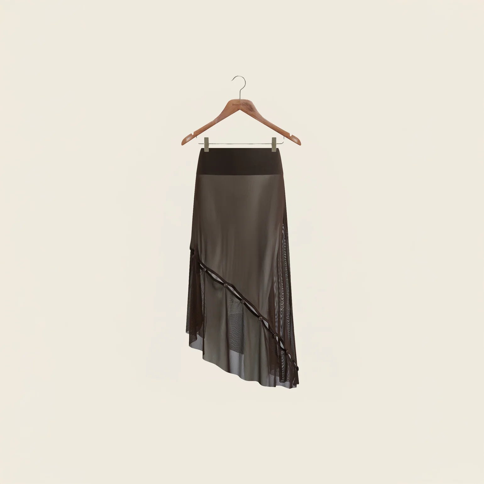 The Rosewood Mesh Skirt - Rosewood Brown