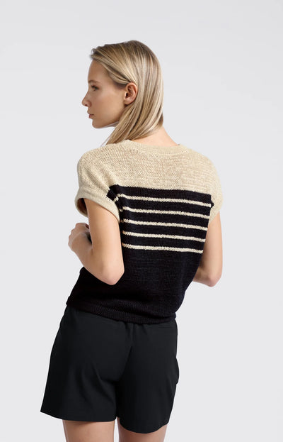 Sleeveless Knitted Top - Summer Sand Dessin