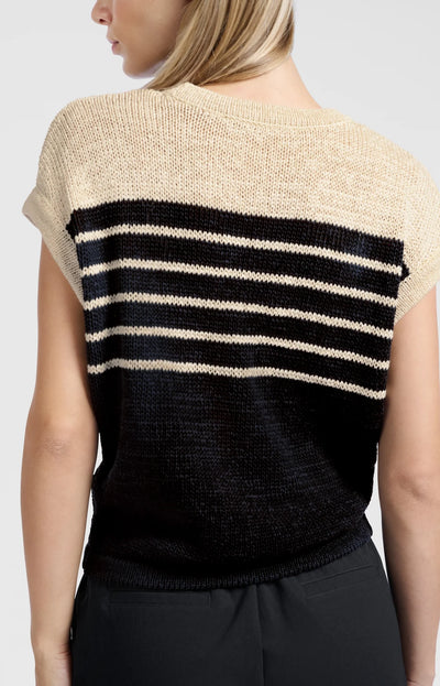 Sleeveless Knitted Top - Summer Sand Dessin