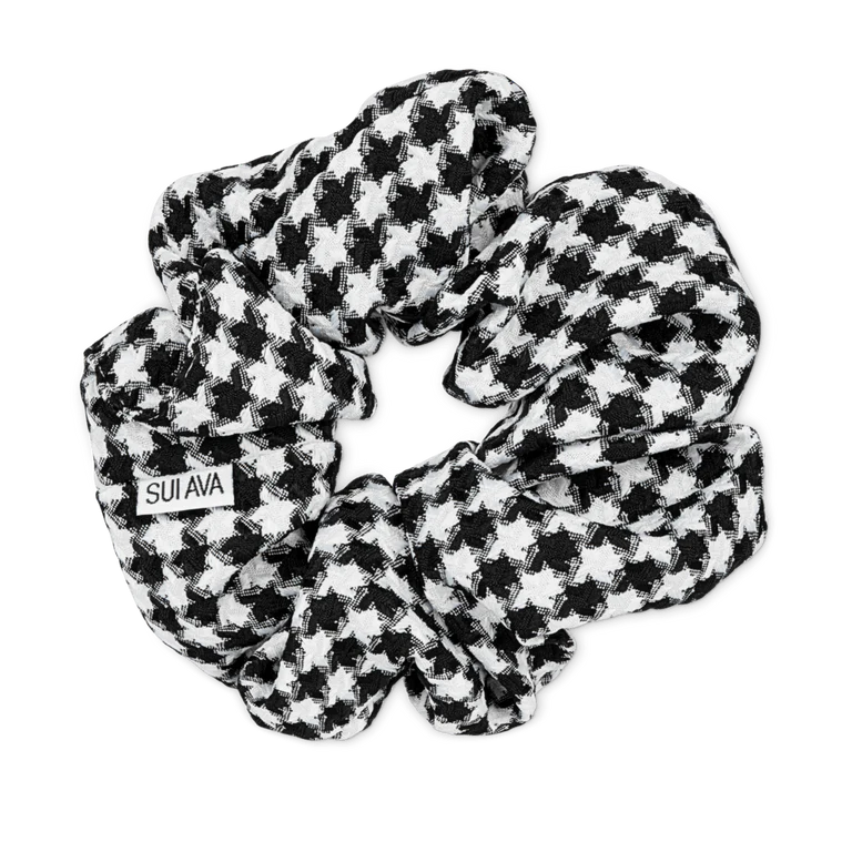 Pop Scrunchie - Black Checked
