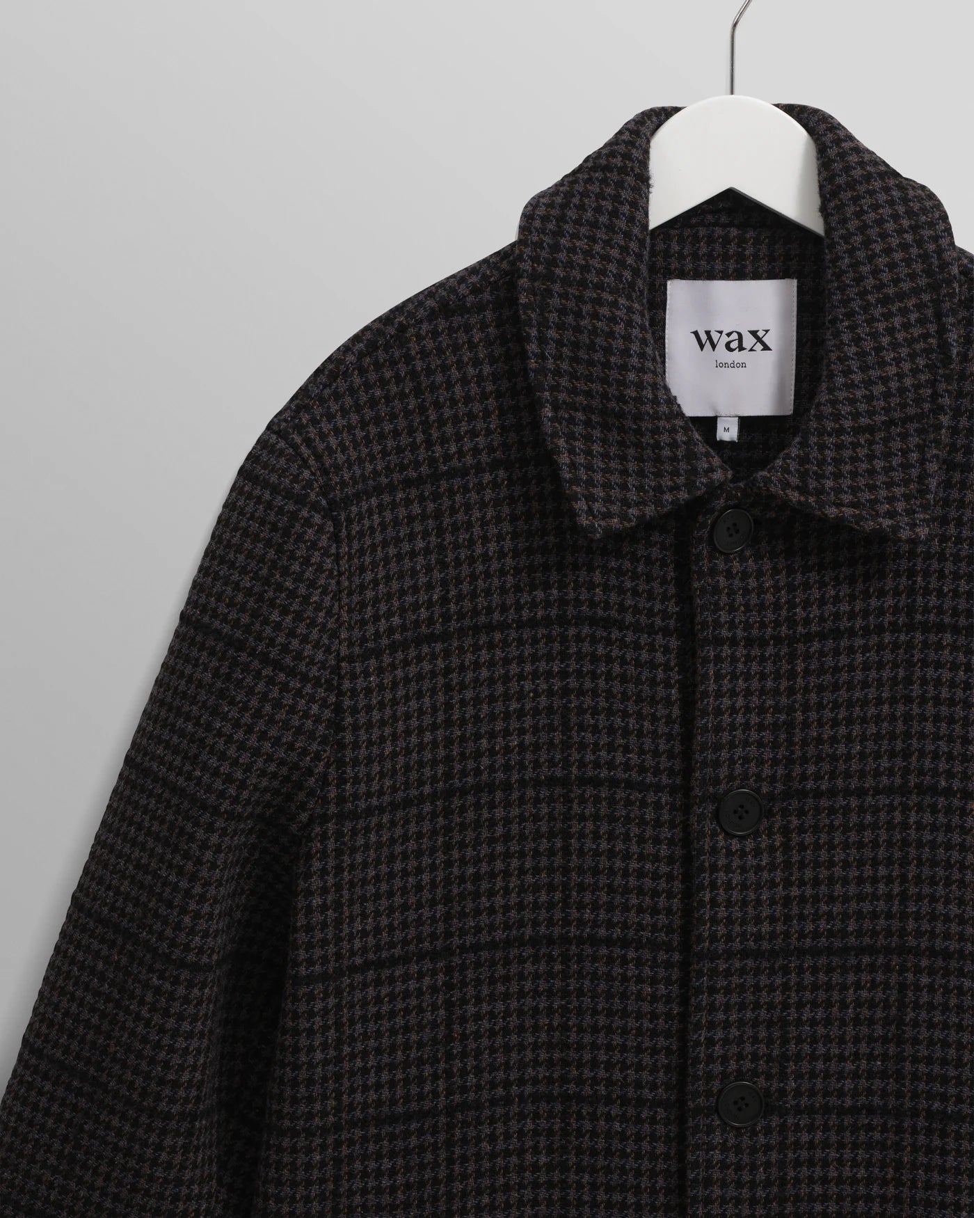 Stan Coat - Puppytooth Check Navy/Grey