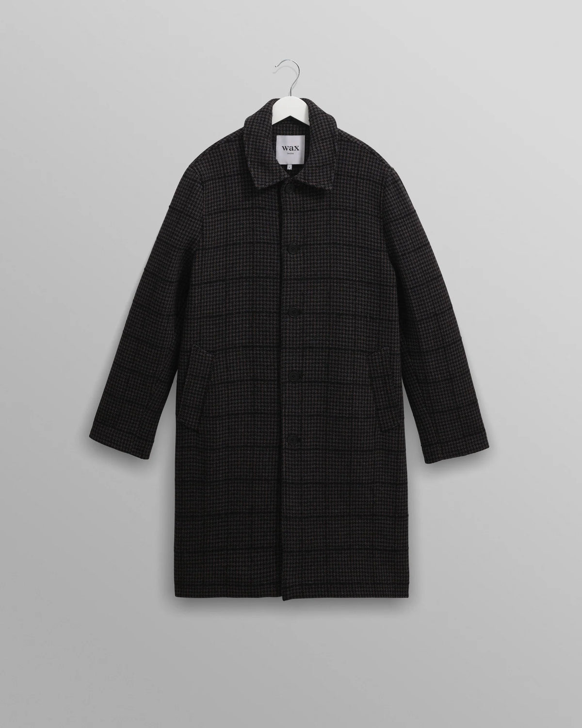 Stan Coat - Puppytooth Check Navy/Grey
