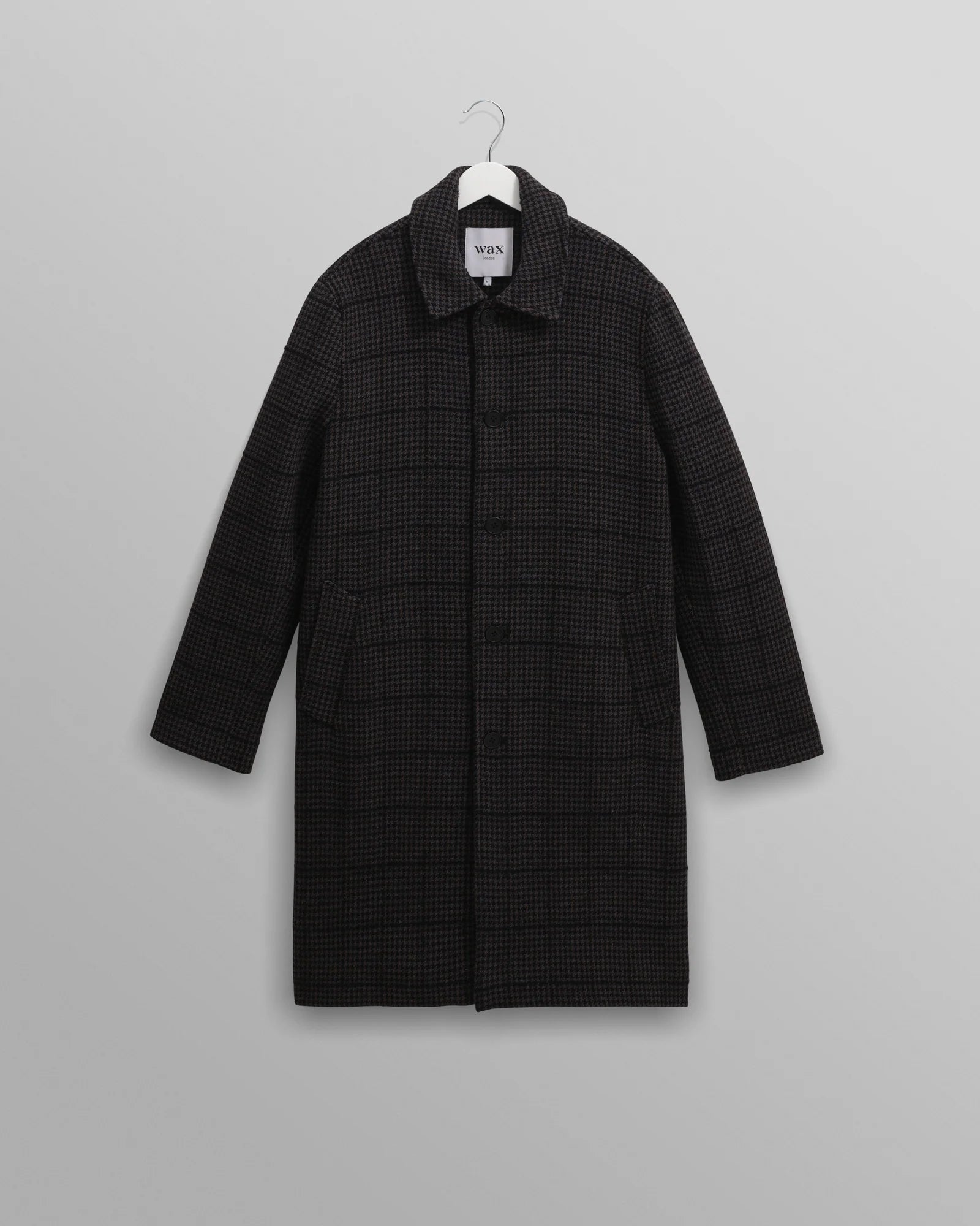 Stan Coat - Puppytooth Check Navy/Grey