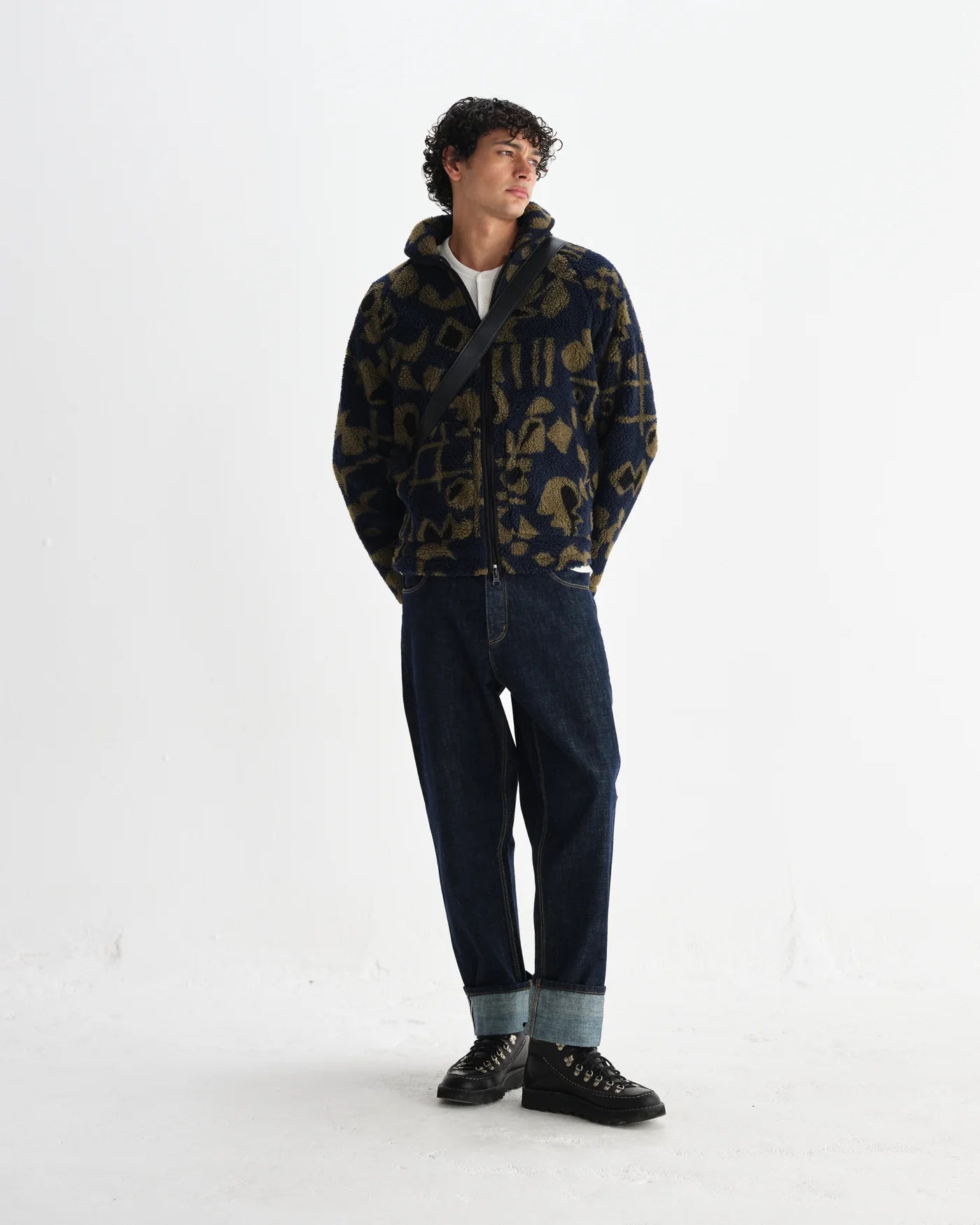 Tate Fleece - Paisley Black/Brown