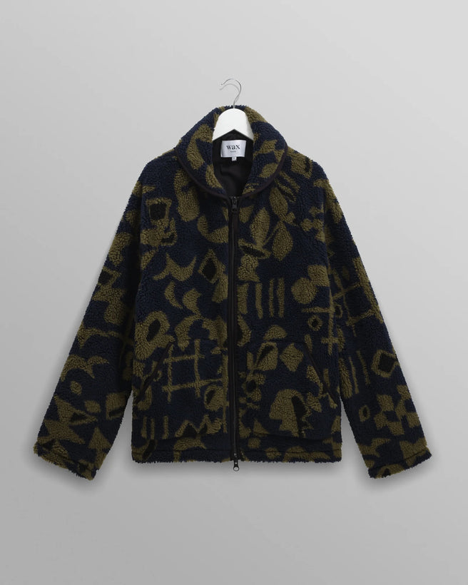 Tate Fleece - Paisley Black/Brown