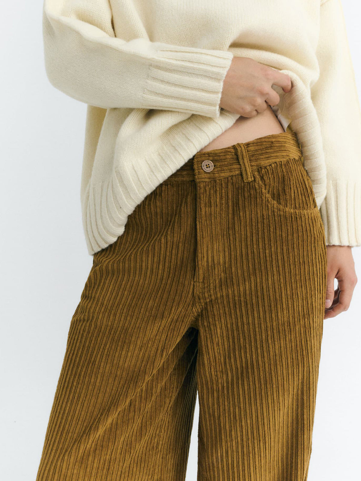 Hedda Corduroy Pants - Light Oak Brown