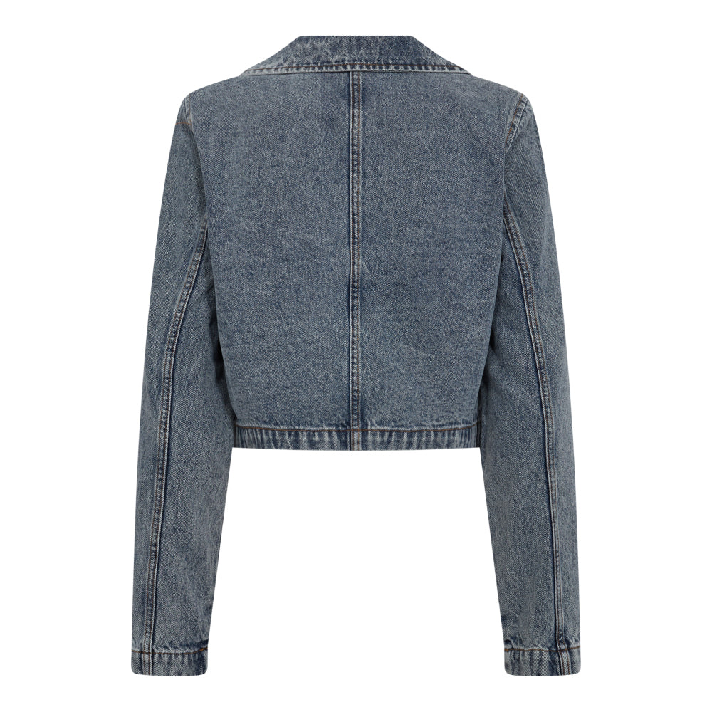 Vika CC Crop Blazer - Denim Blue