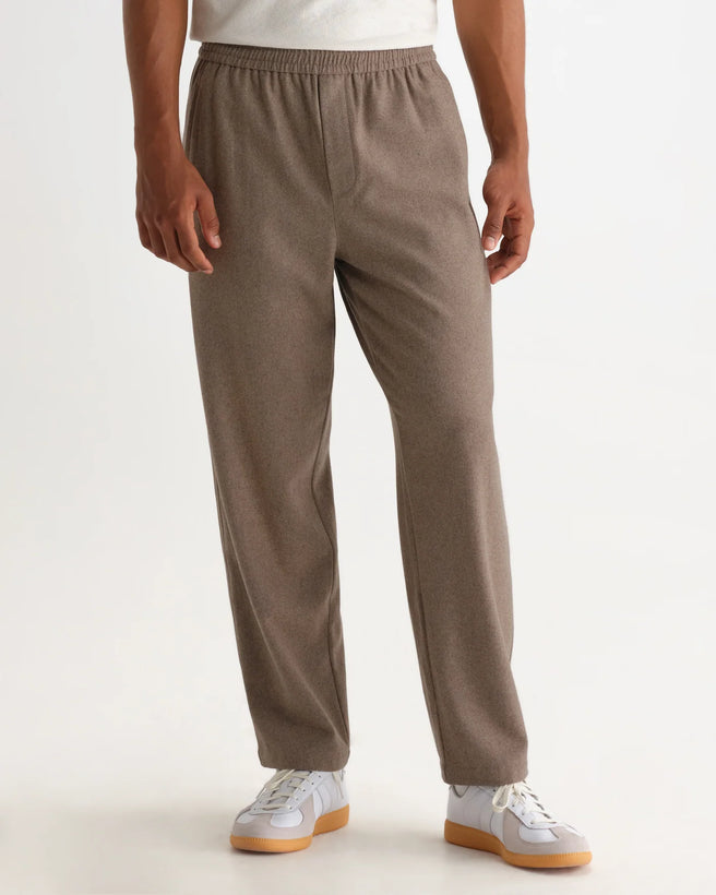 Tyne Trouser Brushed Wool - Light Brown