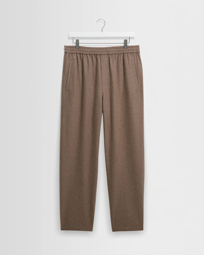 Tyne Trouser Brushed Wool - Light Brown