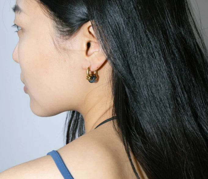 Buoy Earrings - Gold/Pink