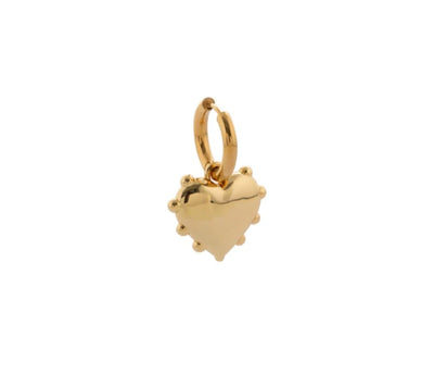 Milagros Heart Earrings - Gold