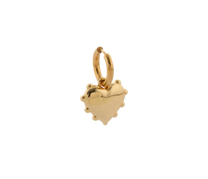 Milagros Heart Earrings - Gold