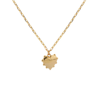 Milagros Heart Link Chain Necklace - Gold