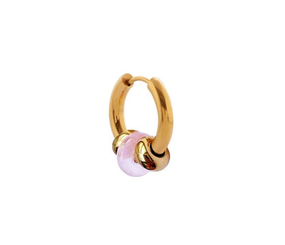 Buoy Earrings - Gold/Pink