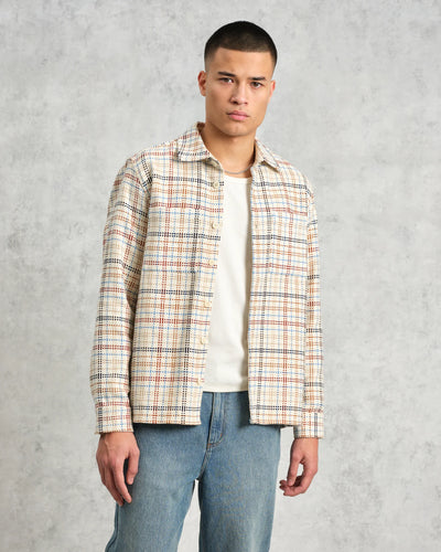 Whiting Overshirt - Ecru and Multi Colour Yard Check