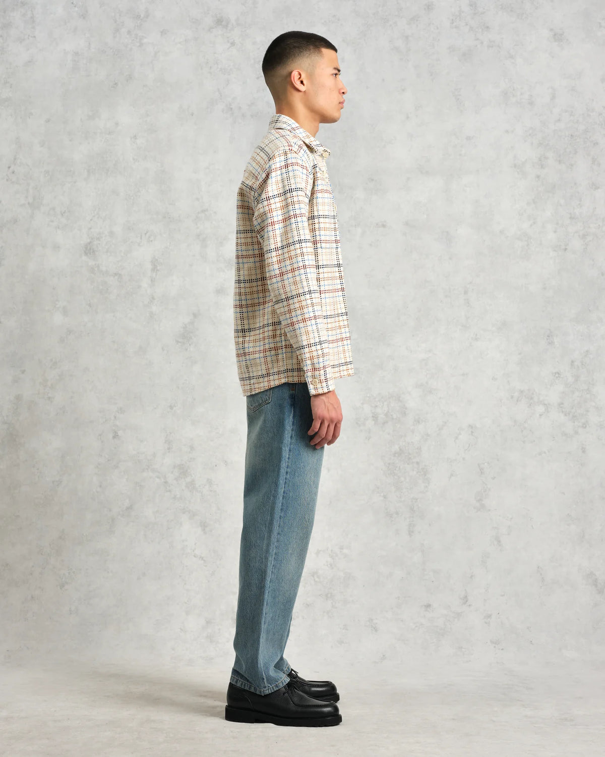Whiting Overshirt - Ecru and Multi Colour Yard Check