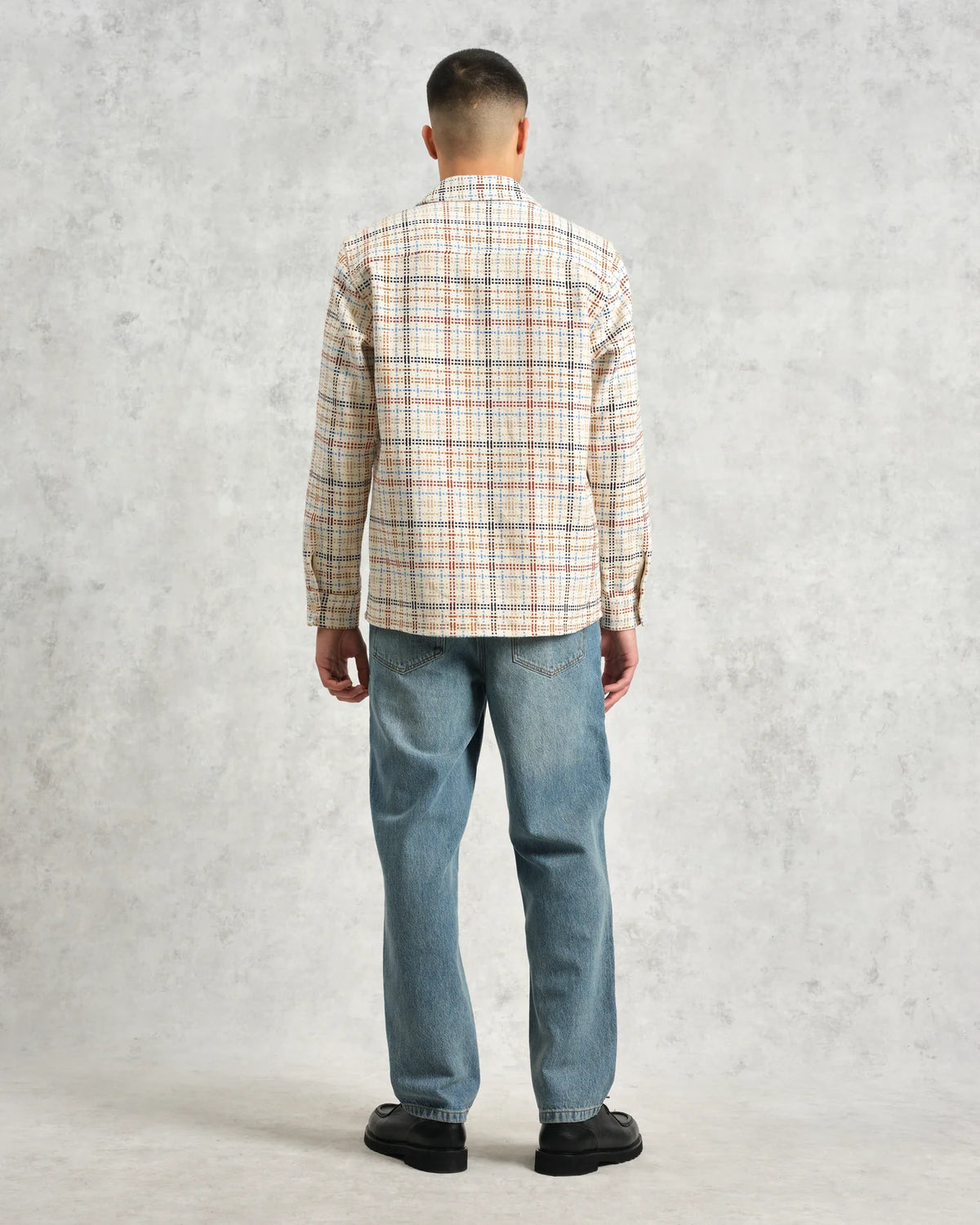 Whiting Overshirt - Ecru and Multi Colour Yard Check