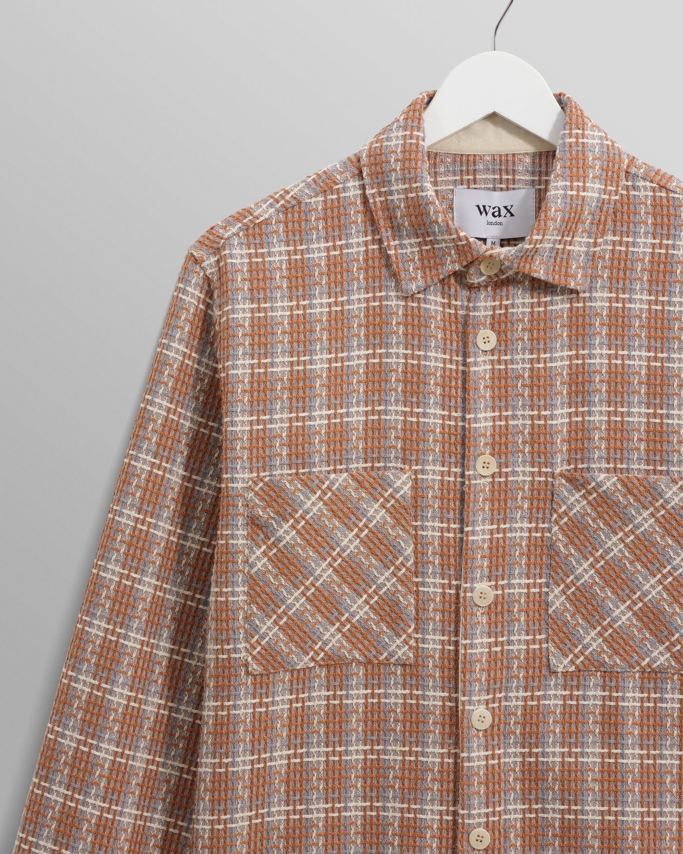 Whiting Overshirt -  Tan and Multicolour Ladder Check