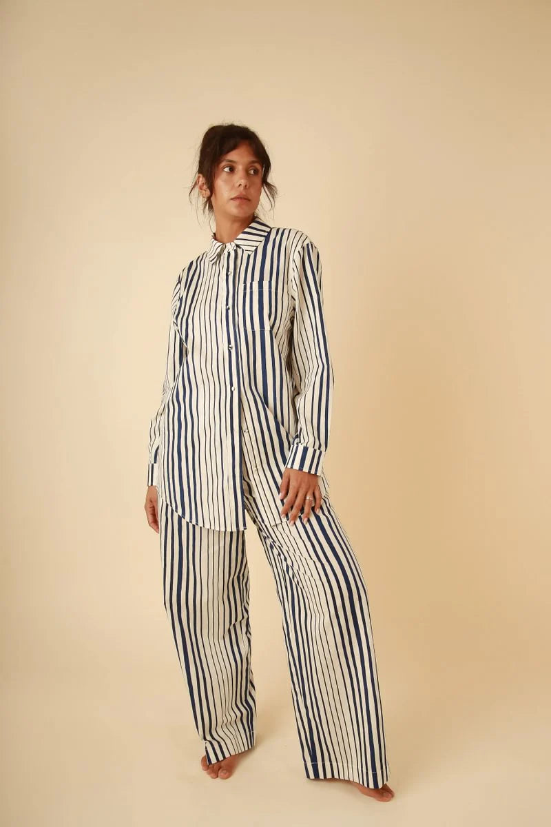 Lila Stripe Set - Navy
