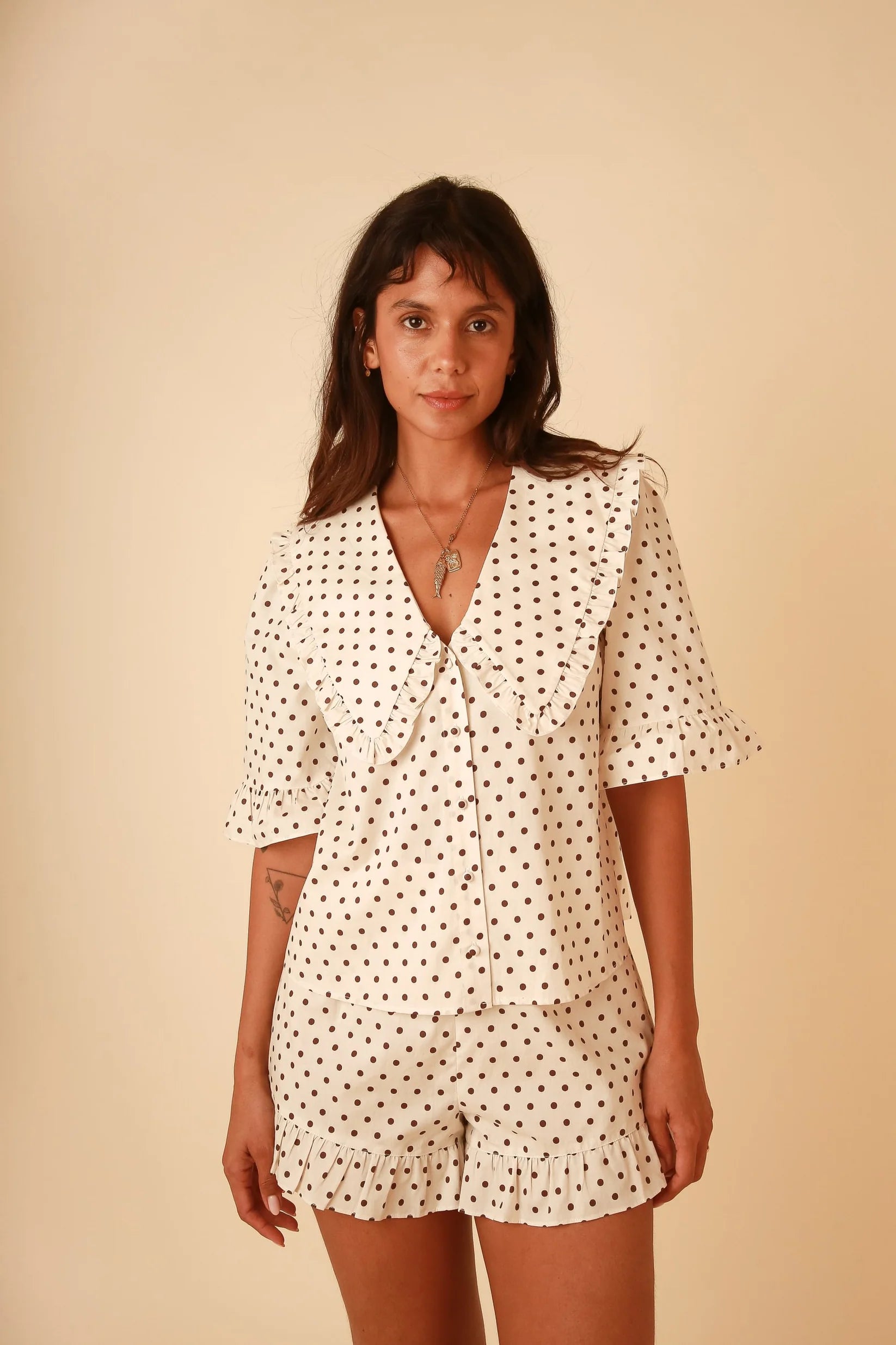 Luna Polka Dot Set - Cream