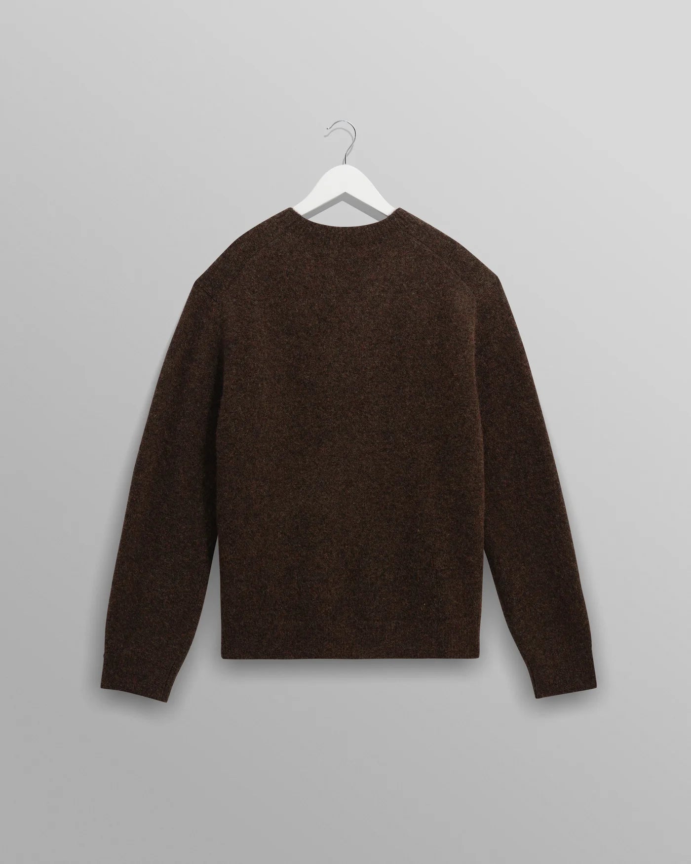 Wilde Crew Fluffy Wool Blend Jumper - Brown