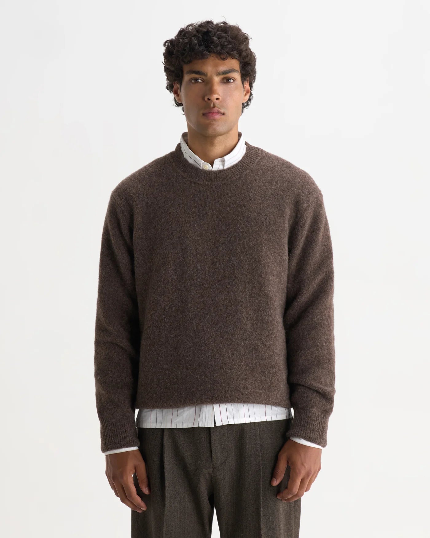 Wilde Crew Fluffy Wool Blend -  Choco Brown
