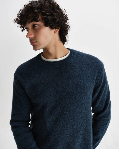 Wilde Crew Fluffy Wool Blend Jumper - Teal