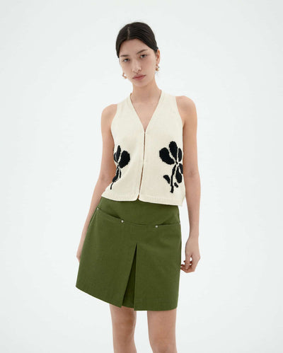 Marygold Robbie Knit Vest - Ecru