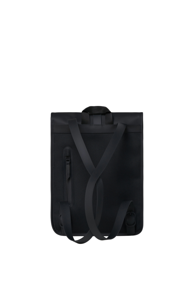 Rolltop Mini Backpack Bag - Black