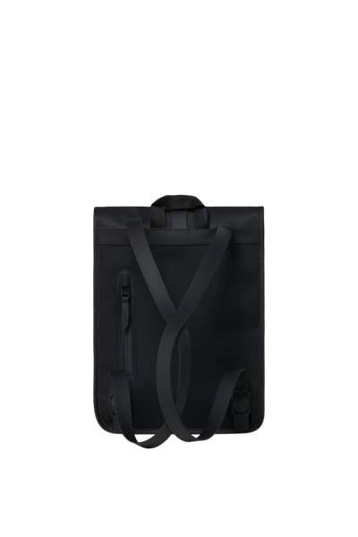 Rolltop Mini Backpack Bag - Black