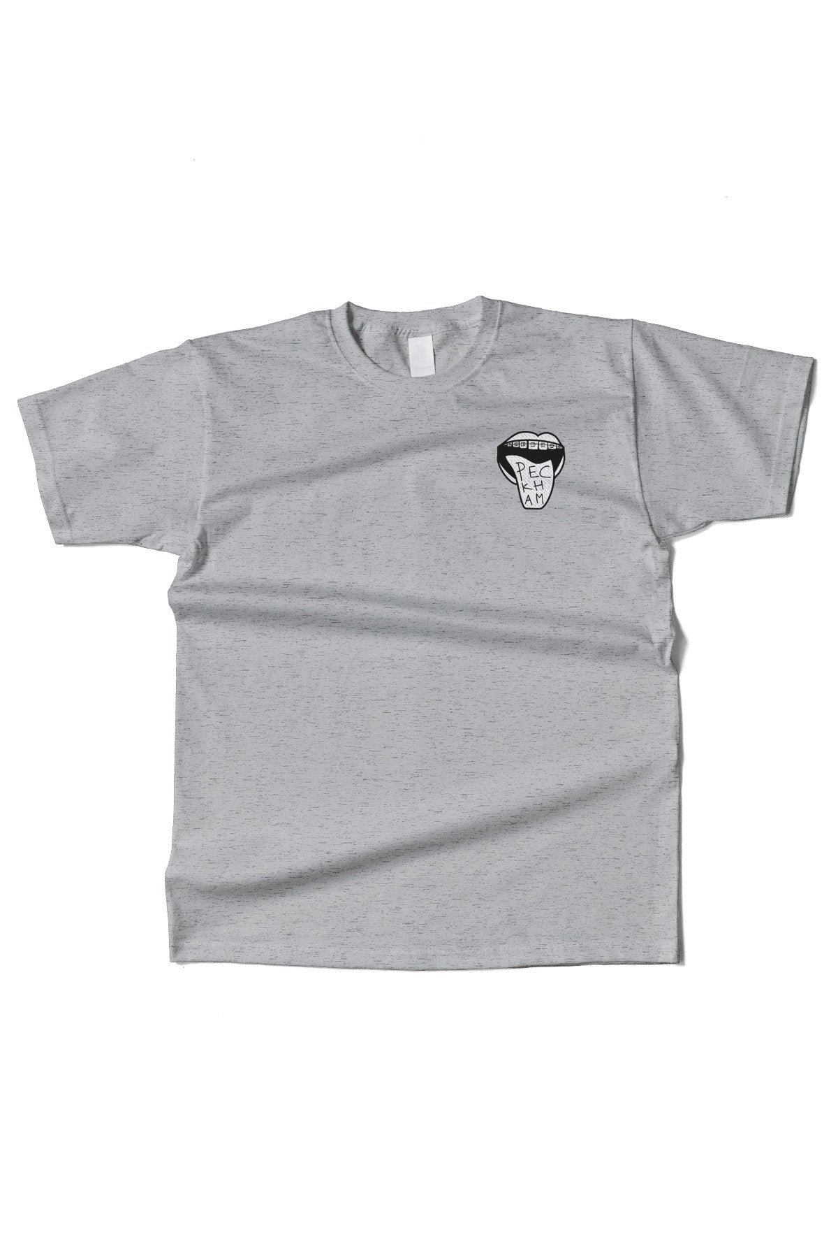 Peckham Mouth Loose Fit Unisex Tee - Grey