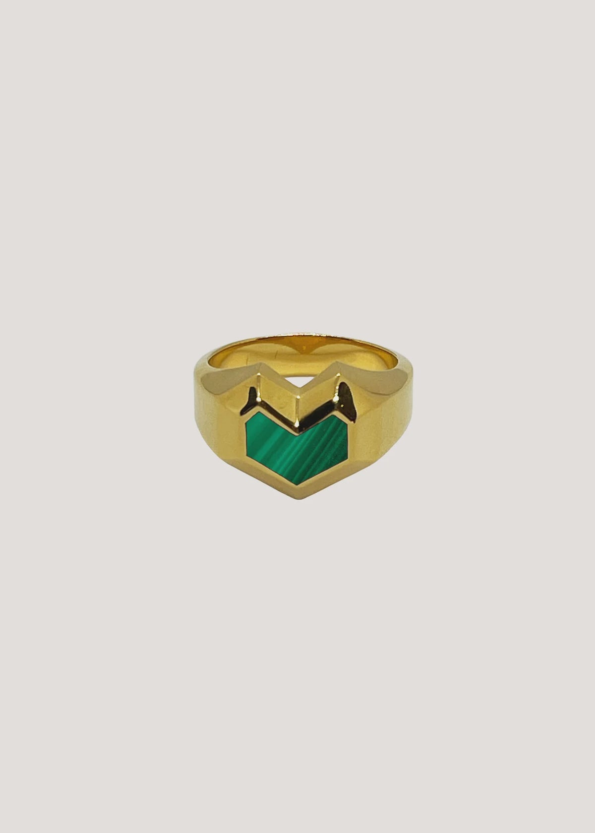 Daryl Ring - Gold/Green Malachite