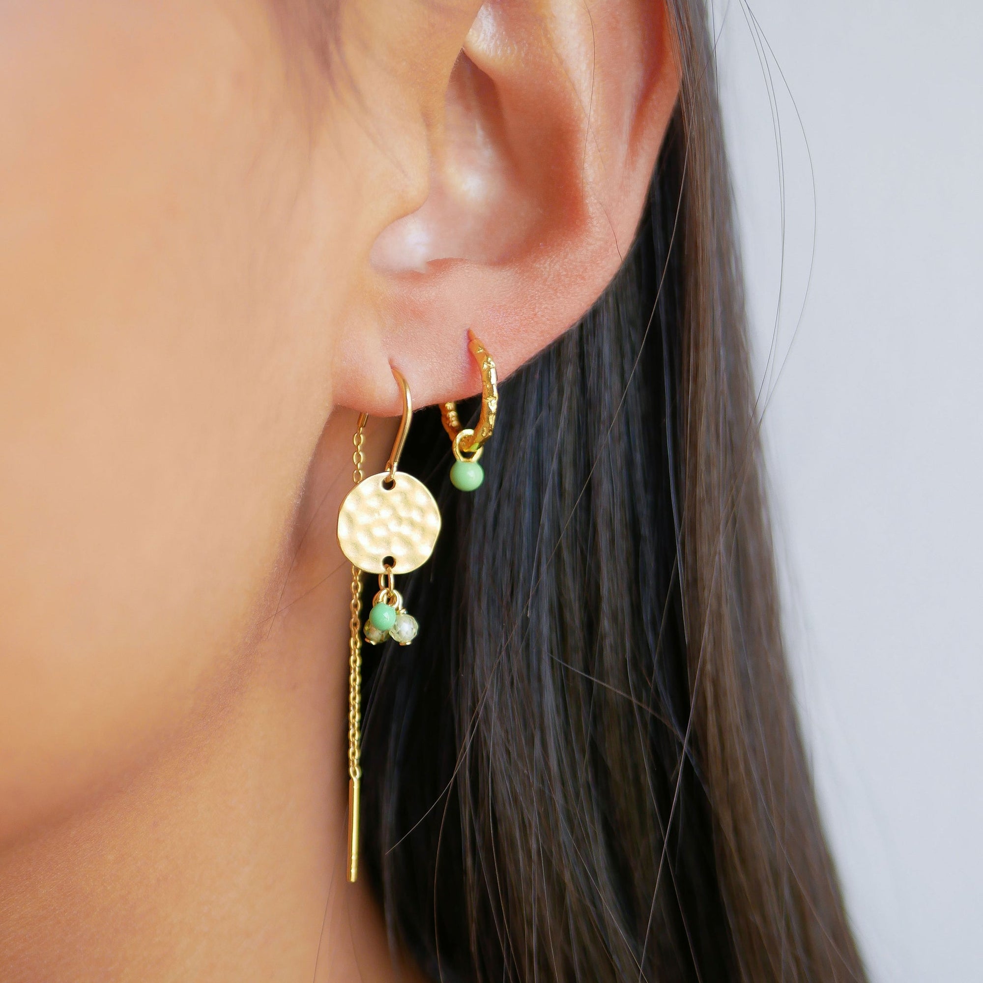 Belle Hoops - Dusty Green