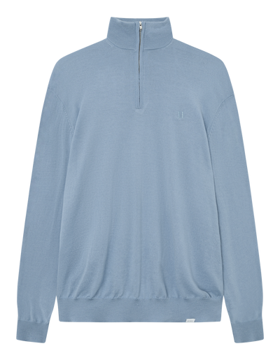 Greyson Half-Zip Merino Knit - Summer Sky