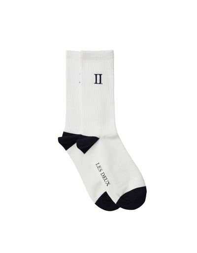 William 2 Pack Socks - Off White / Navy