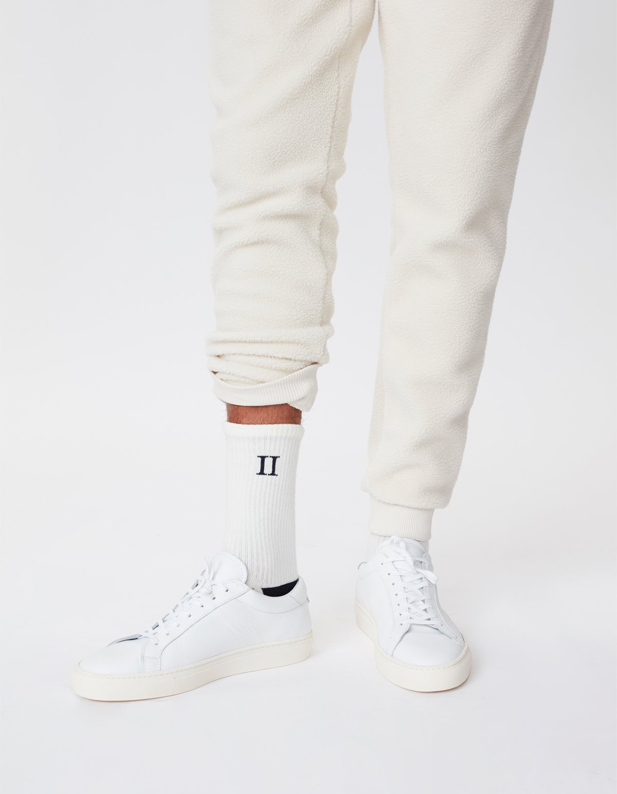 William 2 Pack Socks - Off White / Navy