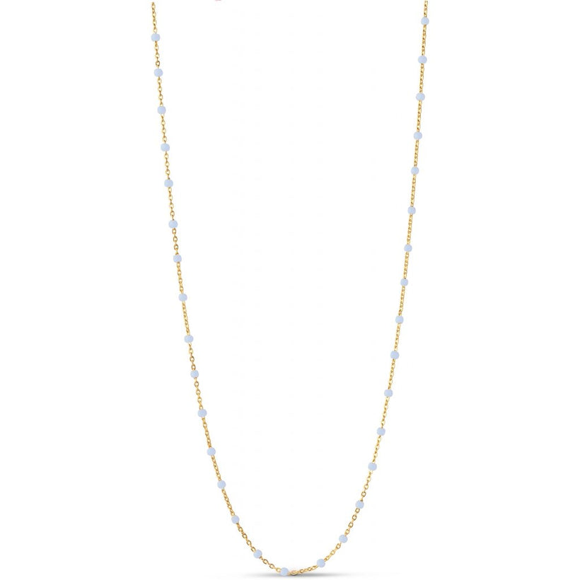 Lola Necklace - Gold/Sky